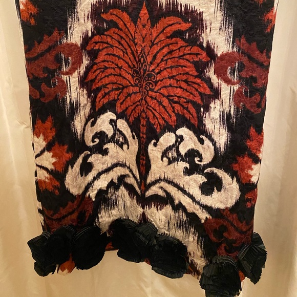 Johanna Ortiz Women's Red Talismatic Message Silk Midi-Dress Size 2 - Picture 9 of 10